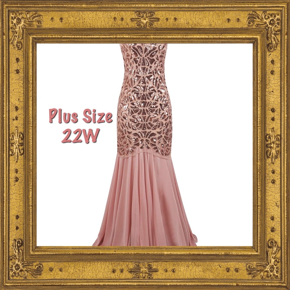 Mother of the bride dress plus size 20/22 (2X large) pink sparkly new